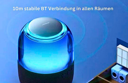 Drahtloser Lautsprecher "Vita", 8W 360° LED-Licht Kraftvoller Sound, TWS, Karten Slot, Radio, Typ-C