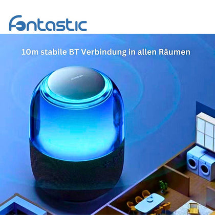 Drahtloser Lautsprecher "Vita", 8W 360° LED-Licht Kraftvoller Sound, TWS, Karten Slot, Radio, Typ-C