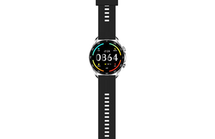 Lema AMOLED Smartwatch mit 1,43“ Display chrom BT Call, Musik Player, IP68, Kabelloses Laden