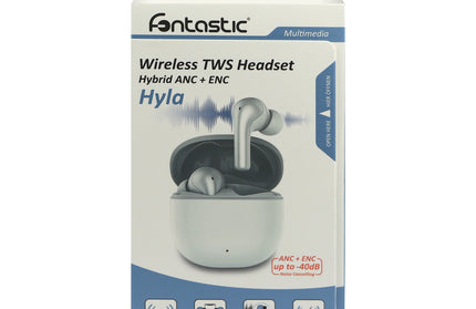 TWS In-Ear Kopfhörer "Hyla" Hybrid ANC u. ENC weiß Geräuschunterdrückung 4 Mic komp. kabelloses Laden