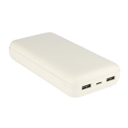 Power Bank Renz 20 20.000mAh, 2x USB-A & 1x Typ-C Ladezustandsanzeige, In & Output 5V / 2A, weiß