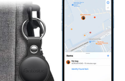 FonTag Smart Finder mit Schutzhülle für "Wo ist?"-App, MFi-zertifiziert, schwarz