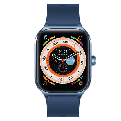 Timor Smartwatch mit 2,01“ Display, BT Call, blau Musiksteuerung, Split Screen, Wechsel-Uhrenarmband