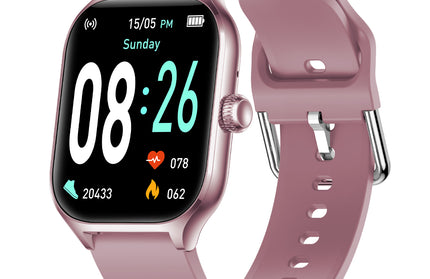 Timor Smartwatch mit 2,01“ Display, BT Call purple Musiksteuerung, Split Screen, Wechsel-Uhrenarmband