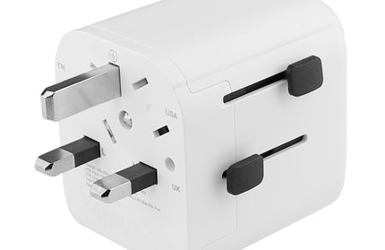 Welt-Adapter Planet USB-Ports US/UK/AUS 100 Länder 10A Fuse Power: 250V/2500W Schuko-/ Eurostecker ws