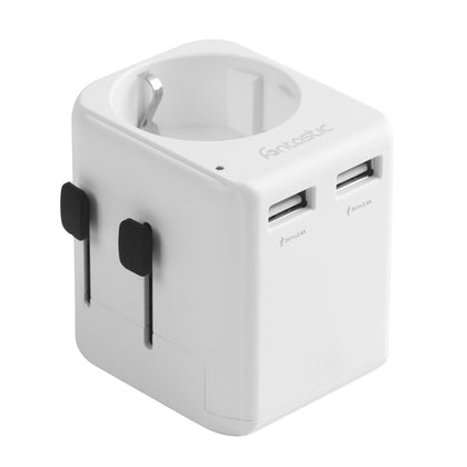 Welt-Adapter Planet USB-Ports US/UK/AUS 100 Länder 10A Fuse Power: 250V/2500W Schuko-/ Eurostecker ws