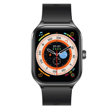 Timor Smartwatch mit 2,01“ Display BT Call schwarz Musiksteuerung, Split Screen, Wechsel-Uhrenarmband