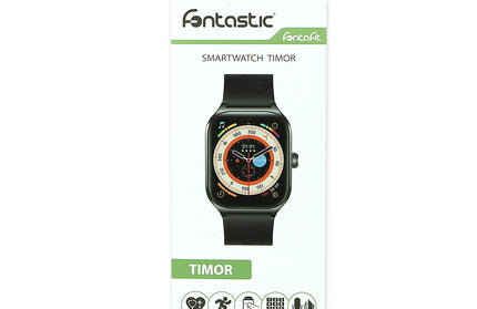 Timor Smartwatch mit 2,01“ Display BT Call schwarz Musiksteuerung, Split Screen, Wechsel-Uhrenarmband