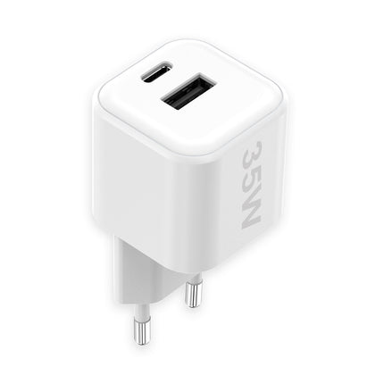 Netzteil MINI GaNto 35W Type-C PD + USB-A FC ws Intelligente Ladesteuerung PPS TÜV / GS-Zertifikat