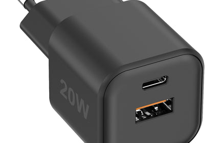 Netzteil MINI GaNto 20W Type-C PD + USB-A FC sw Ultra-kompakt, intelligente Ladesteuerung PPS