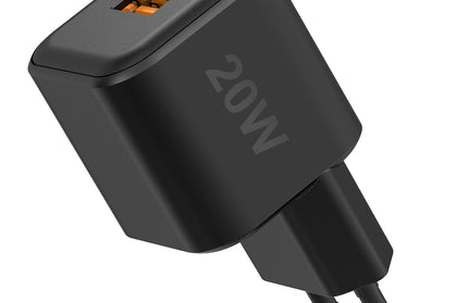 Netzteil MINI GaNto 20W Type-C PD + USB-A FC sw Ultra-kompakt, intelligente Ladesteuerung PPS