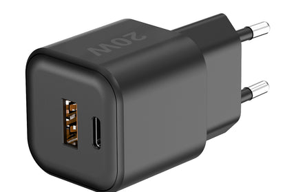 Netzteil MINI GaNto 20W Type-C PD + USB-A FC sw Ultra-kompakt, intelligente Ladesteuerung PPS