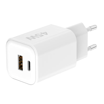 Netzteil MINI GaNto 45W Type-C PD + USB-A FC ws Ultra-kompakt, intelligente Ladesteuerung PPS