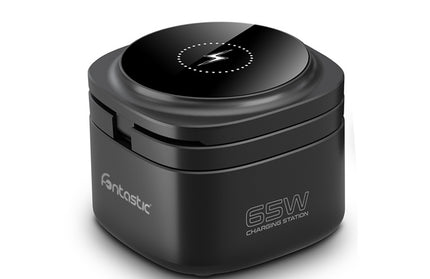 Induktive Ladestation "Qumag" GaN Technologie 65W Kompaktes Design, All-In-One, FC, PD, PPS, schwarz