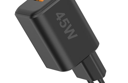 Netzteil MINI GaNto 45W Type-C PD + USB-A FC sw Ultra-kompakt, intelligente Ladesteuerung PPS