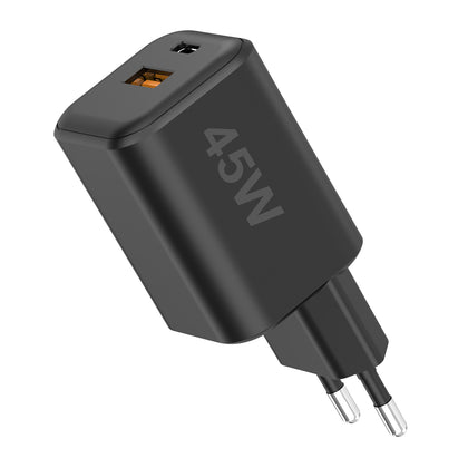 Netzteil MINI GaNto 45W Type-C PD + USB-A FC sw Ultra-kompakt, intelligente Ladesteuerung PPS