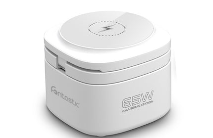 Induktive Ladestation "Qumag" GaN Technologie 65W Kompaktes Design, All-In-One, FC, PD, PPS, weiß