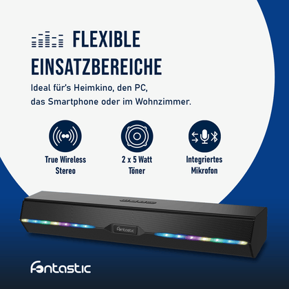 "Juna" Wireless Soundbar: Vielseitiges Audio-Erlebnis mit FM, AUX, SD & USB