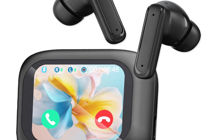 Bluetooth Kopfhörer DISPA | Touch Display Case, ANC, 5h Wiedergabezeit