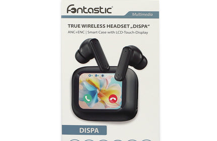 Bluetooth Kopfhörer DISPA | Touch Display Case, ANC, 5h Wiedergabezeit