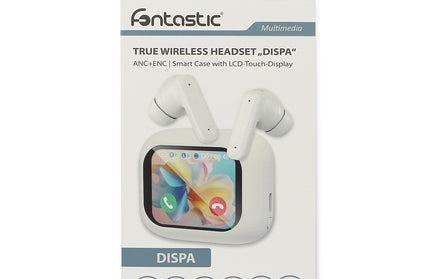 Bluetooth Kopfhörer DISPA | Touch Display Case, ANC, 5h Wiedergabezeit