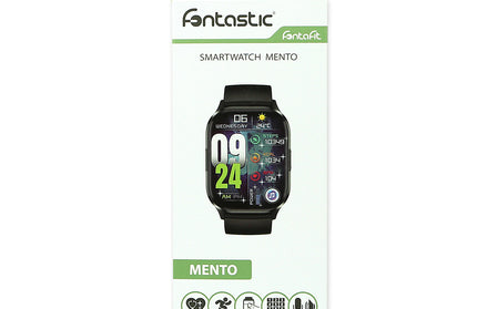 Mento AMOLED Smartwatch mit 2.01“ Display schwarz BT Call, NFC, Musik & Kamera Steuerung, IP67