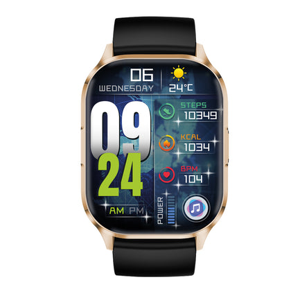 Mento AMOLED Smartwatch mit 2.01“ Display gold BT Call, NFC, Musik & Kamera Steuerung, IP67