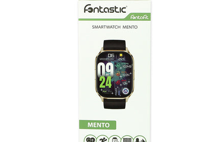 Mento AMOLED Smartwatch mit 2.01“ Display gold BT Call, NFC, Musik & Kamera Steuerung, IP67