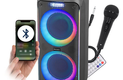 Fontastic ZEAL 600W: Kraftvoller Party-Lautsprecher mit LED-Lichtshow & Mikrofon | Bluetooth, TWS, EQ