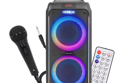 Fontastic ZEAL 600W: Kraftvoller Party-Lautsprecher mit LED-Lichtshow & Mikrofon | Bluetooth, TWS, EQ