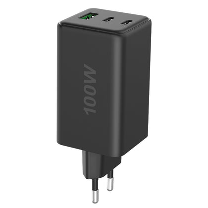 Fontastic Netzteil GAN 100W, 2 x Typ-C + USB-A sw Power Delivery, Fast Charge, Ladesteuerung, “Zona”