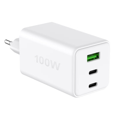 Fontastic Netzteil GAN 100W, 2 x Typ-C + USB-A ws Power Delivery, Fast Charge, Ladesteuerung, “Zona”