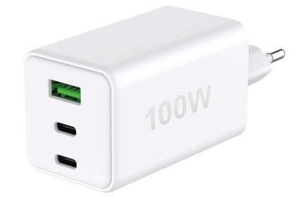 Fontastic Netzteil GAN 100W, 2 x Typ-C + USB-A ws Power Delivery, Fast Charge, Ladesteuerung, “Zona”