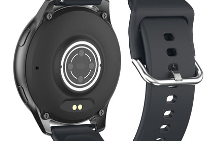 Fontastic ALTIS Smartwatch in Schwarz schräg von der Seite (Hinterseite)