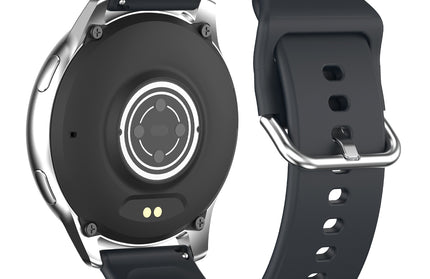 Fontastic ALTIS Smartwatch in Silber schräg von der Seite (Hinterseite)