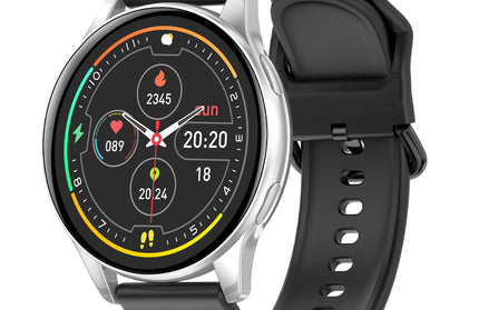 Fontastic ALTIS Smartwatch in Silber schräg von der Seite (Vorderseite)