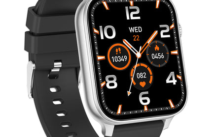 Fontastic LOCA Smartwatch in Silber schräg von der Seite (Vorderseite)