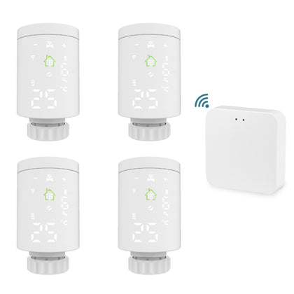 WLAN Smart Home Paket Heizen, 4 Stück Smartes Heizkörperthermostat + WLAN Gateway