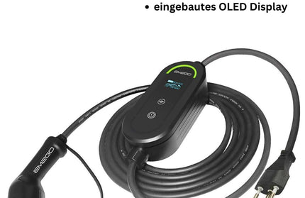 AC Portable EV Lader, "Take" 2.3kW, Schweiz 5m Typ 2 Kabel, Strom: 6/8/10A umschaltbar