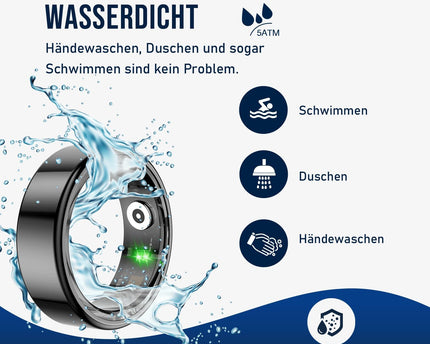 Smart Ring FYRI | Gesundheitstracking, 7 Tage Akkulaufzeit, 50m Wasserdicht
