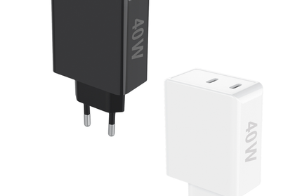 Netzteil GaNto40 | 2 x USB Typ-C, Power Deliver, 40W Max. 2x 20W, Ganto40