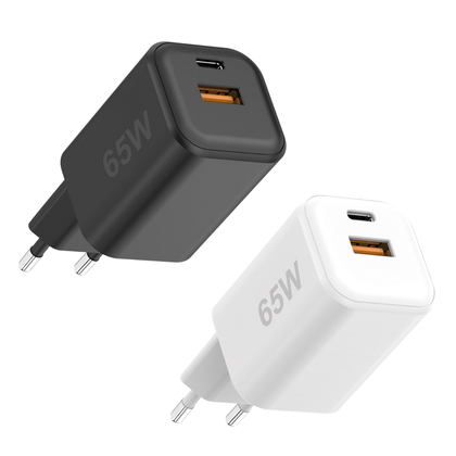 Netzteil MINI GaNto 65W | Type-C + USB-A Fast Charge Ultra-kompakt & intelligente Ladesteuerung