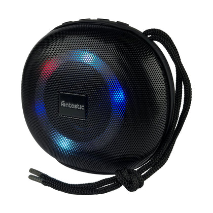 Essential Drahtloser Lautsprecher Limboso schwarz LED Lichtshow, FM Radio, TWS, Karten Slot USB Port