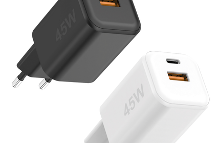 Netzteil MINI GaNto 45W | Type-C + USB-A Fast Charge Ultra-kompakt & intelligente Ladesteuerung