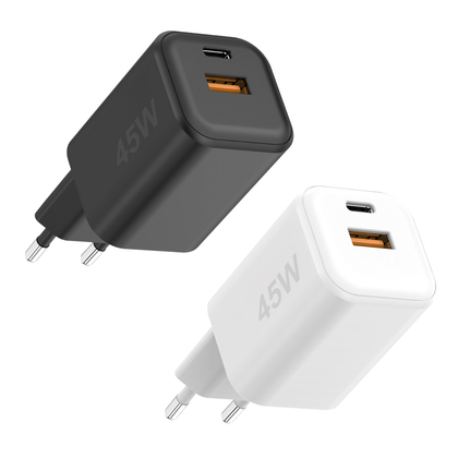 Netzteil MINI GaNto 45W | Type-C + USB-A Fast Charge Ultra-kompakt & intelligente Ladesteuerung