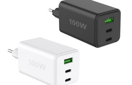 Netzteil ZONA | GAN 100W, 2 x Typ-C + USB-A, Fast Charge, Ladesteuerung