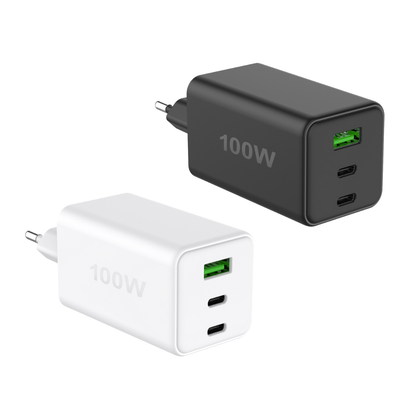 Netzteil ZONA | GAN 100W, 2 x Typ-C + USB-A, Fast Charge, Ladesteuerung